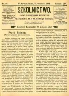 Szkolnictwo : organ nauczycieli ludowych. 1904, R.14, nr 26