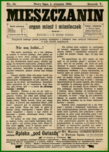 Mieszczanin : organ miast i miasteczek. 1905, R.6, nr 14