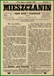 Mieszczanin : organ miast i miasteczek. 1905, R.6, nr 14