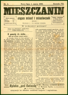 Mieszczanin : organ miast i miasteczek. 1906, R.7, nr 05