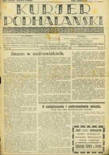 Kurjer Podhalański. 1928, R.3, nr 19