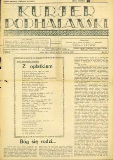 Kurjer Podhalański. 1928, R.3, nr 52