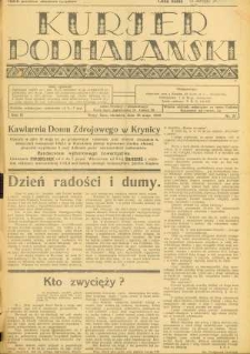 Kurjer Podhalański. 1929, R.4, nr 21