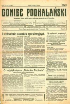 Goniec Podhalański : niezależne pismo polityczne, społeczno-gospodarcze i literackie. 1927, R.2, nr 04