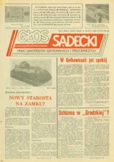 Głos Sądecki : pismo samorządów terytorialnych i pracowniczych. 1990, R.1, nr 05