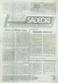 Głos Sądecki : pismo samorządów terytorialnych i pracowniczych. 1990, R.1, nr 10