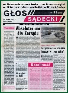 Głos Sądecki : tygodnik regionalny. 1991, nr 12(35)