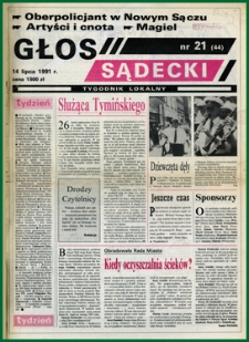 Głos Sądecki : tygodnik lokalny. 1991, nr 21(44)