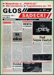 Głos Sądecki : tygodnik lokalny. 1991, nr 37(60)