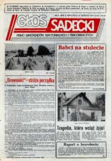 Głos Sądecki : pismo samorządów terytorialnych i pracowniczych. 1990, R.1, nr 15