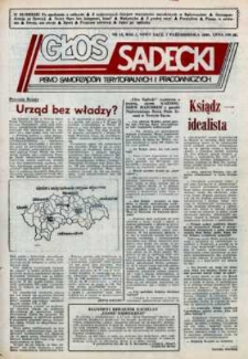 Głos Sądecki : pismo samorządów terytorialnych i pracowniczych. 1990, R.1, nr 18