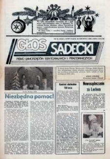 Głos Sądecki : pismo samorządów terytorialnych i pracowniczych. 1990, R.1, nr 23