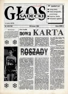 Głos Sądecki. 1993, nr 03(106)