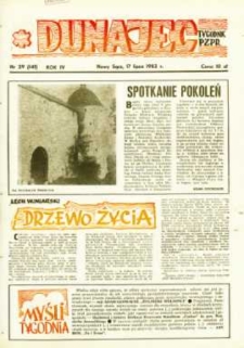 Dunajec : tygodnik PZPR. 1983, R.4, nr 29(141)