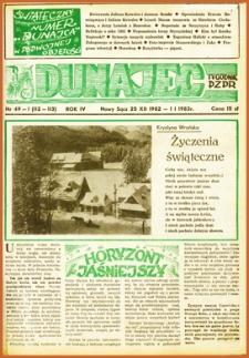 Dunajec : tygodnik PZPR. 1982/1983, R. 4, nr 49-01(112-113)