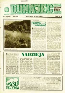 Dunajec : tygodnik PZPR. 1983, R.4, nr 31(143)