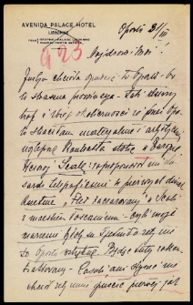 List Ady Sari z 1923-03-31