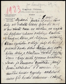 List Ady Sari z 1923-05-01