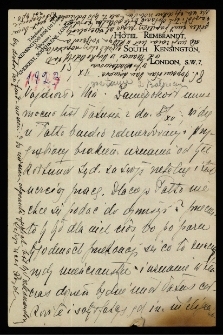 List Ady Sari z 1923-12-15