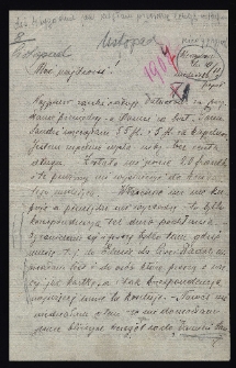 List Ady Sari z 1907-11-10