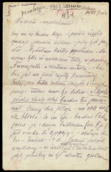 List Ady Sari z 1908-09-11