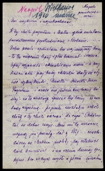 List Ady Sari z 1910-03-27/28