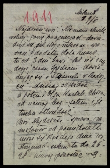 List Ady Sari z 1911-05-19