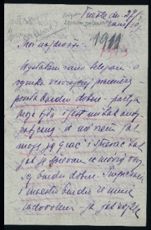 List Ady Sari z 1911-10-27