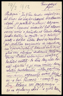 List Ady Sari z 1912-03-29