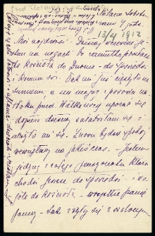 List Ady Sari z 1912-04-13