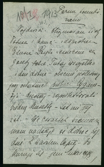 List Ady Sari z 1913-01-10