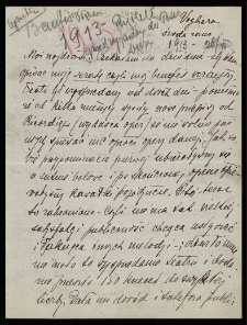 List Ady Sari z 1913-10-26