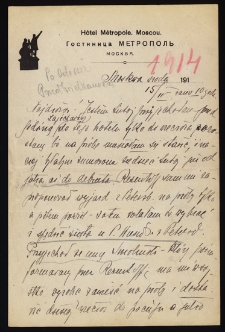 List Ady Sari z 1914-04-15