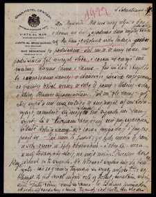 List Ady Sari z 1922-07-27