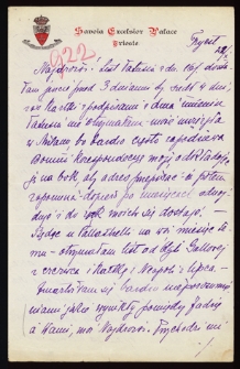 List Ady Sari z 1922-10-22