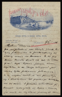 List Jana Szayera [brat Ady Sari towarzyszący jej w podróżach artystycznych] z 1926-03-17