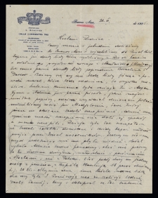 List Jana Szayera [brat Ady Sari towarzyszący jej w podróżach artystycznych] z 1925-06-30