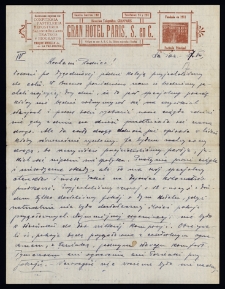 List Jana Szayera [brat Ady Sari towarzyszący jej w podróżach artystycznych] z 1925-07-17