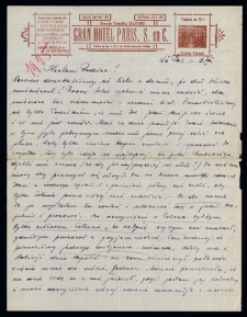 List Jana Szayera [brat Ady Sari towarzyszący jej w podróżach artystycznych] z 1925-08-03