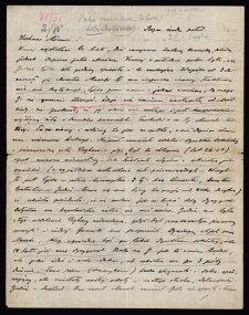 List Edwarda Szayera [ojciec Ady Sari towarzyszący jej w podróżach artystycznych] z 1909-06