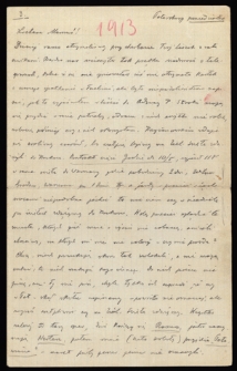 List Edwarda Szayera [ojciec Ady Sari towarzyszący jej w podróżach artystycznych] z 1913-04