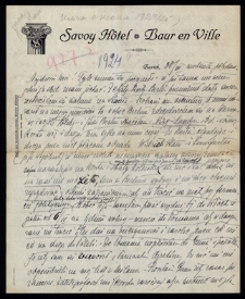 List Ady Sari z 1924-03-30