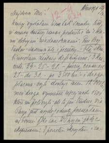 List Ady Sari z 1924-09-12