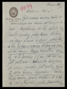 List Ady Sari z 1924-10-21