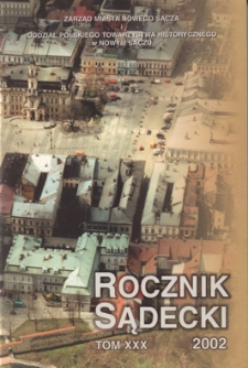 Rocznik Sądecki. 2002 r., T. 30
