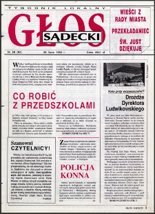 Głos Sądecki : tygodnik lokalny. 1992, nr 26(92)