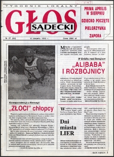 Głos Sądecki : tygodnik lokalny. 1992, nr 27(93)