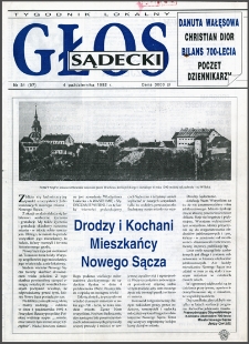 Głos Sądecki : tygodnik lokalny. 1992, nr 31(97)