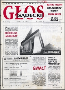 Głos Sądecki : tygodnik lokalny. 1992, nr 35(101)