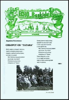 Echo "Beskidu" : kwartalnik Oddziału PTTK "Beskid" w Nowym Sączu. 1998, nr 3(31)